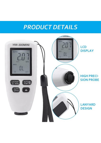 Boya Kalınlığı Gösterge Otomotiv Kaplama Kalınlığı Gösterge Gösterge Test Cihazı Araç Kaplama Kalınlık Ölçer (Yurt Dışından) fırsatları