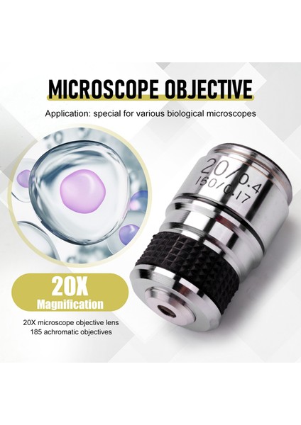 185 Mikroskop Objektif 20X Akromatik Objektif Biyolojik Mikroskop Parçaları Aksesuarları (Yurt Dışından) indirimleri
