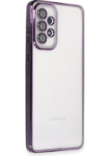 Samsung Galaxy A73 5g Kılıf Lensli Silikon - Mor - MRS4789-6734