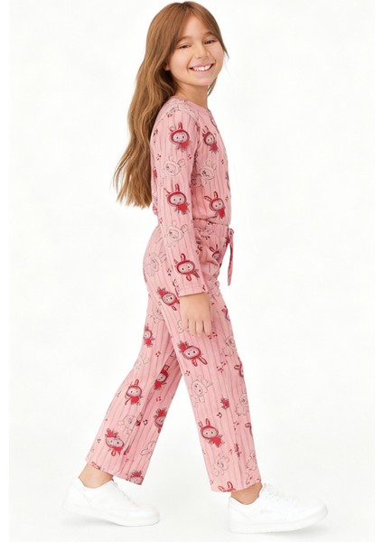 Kız Çocuk Pijama Altı Beli Lastikli Tavşan Baskılı fiyatları