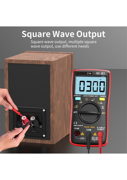 AN8009 Arka Işık LCD Multimetre Test Cihazı Voltmetre Ölçer Taşınabilir Çok Fonksiyonlu Akıllı Dedektör Kırmızı (Yurt Dışından) fırsatları