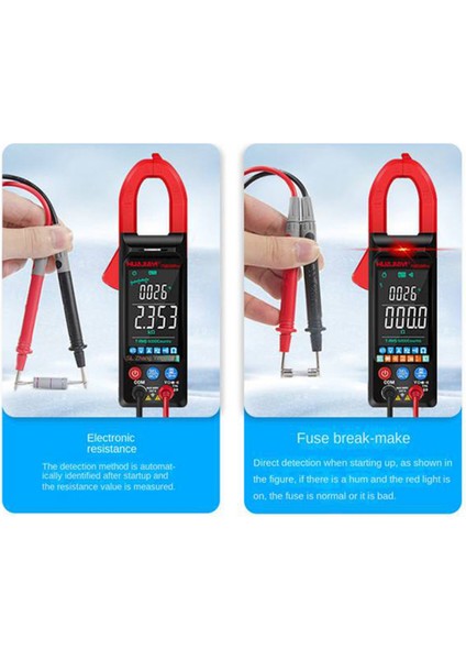 Huajiayi FS8330PRO Dc/ac Akım Dijital Kelepçe Ölçer 6000 Sayısı 400A Multimetre Büyük Renk Ekran Voltaj Test Makinesi Hz Kırmızı (Yurt Dışından) fırsatları