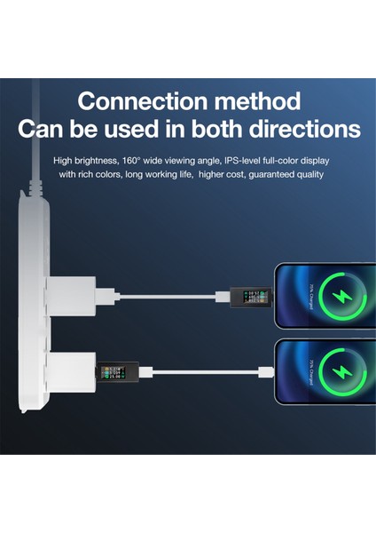 KWS-1902L Tip-C Akım Voltaj Monitörü 4-30V 0-8A Renk Ekran Amp Volt Ammetre Dedektör Gücü Depolama Beyaz (Yurt Dışından) modelleri