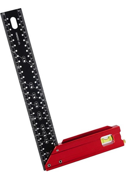 Yeni Yüksek Hasta Alüminyum Alaşım Çok Function 90 Derece Ahşap Işleme Kare Kombinasyonu Kare Delik Cetvel 30CM (Yurt Dışından)