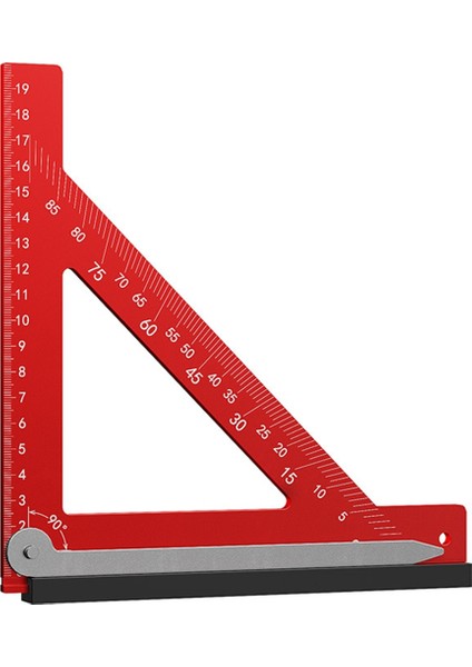 Yatay Sağ Açılı Cetvel 90 Derece Cetvel Alüminyum Alaşım Üçgen Cetvel Marangozluk Cetvel (Yurt Dışından)