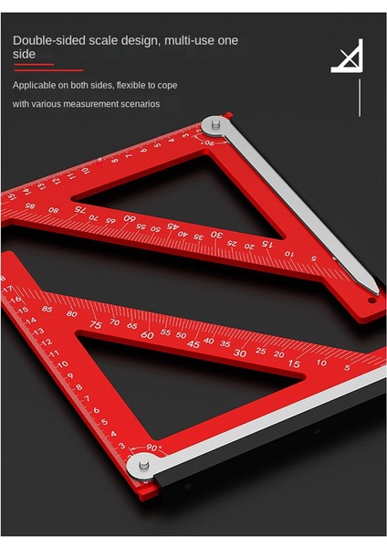 Yatay Sağ Açılı Cetvel 90 Derece Cetvel Alüminyum Alaşım Üçgen Cetvel Marangozluk Cetvel (Yurt Dışından) fiyatları