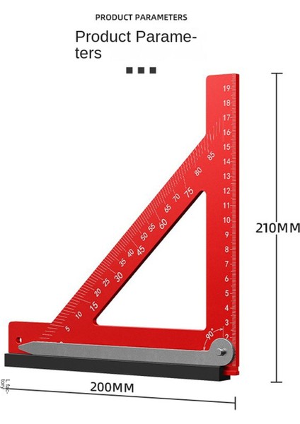 Yatay Sağ Açılı Cetvel 90 Derece Cetvel Alüminyum Alaşım Üçgen Cetvel Marangozluk Cetvel (Yurt Dışından) fırsatları