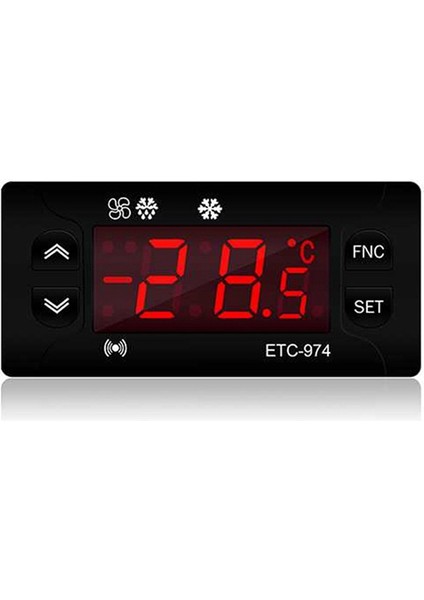 ETC-974 Mini Sıcaklık Denetleyicisi Buzdolabı Termostat Regülatörü Termoregülatör Termokupl Ntc Çift Sensör (Yurt Dışından)