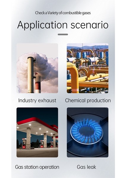 Yanıcı Gaz Dedektörü Propan Co Heksan Metan Sızıntı Göstergesi Port Doğal Gaz Analizörü 0-100%LEL Alarmlı (Yurt Dışından) indirimleri