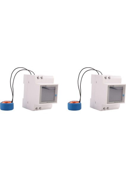 2x Dijital Tek Fazlı Ac 40-300V 100A Din Rail 6 Içinde 1 Voltmetre Ammetre Watt Kwh Frekans Ölçer 110V (Harici Bt) (Yurt Dışından)