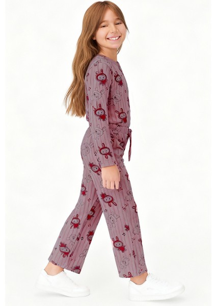 Kız Çocuk Pijama Altı Beli Lastikli Tavşan Baskılı fiyatları