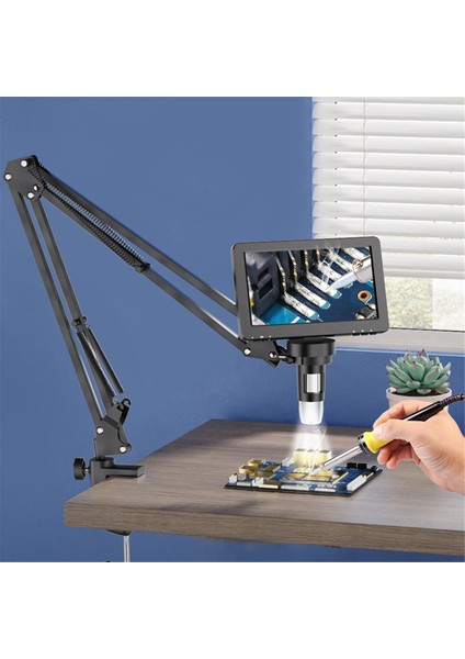 Rievbcau Esnek Mikroskop Kol Standı, Ayarlanabilir Metal Braket Madeni Para Mikroskop Montajı Dm4 Dm7 Dm9 ile Uyumlu (Yurt Dışından) fiyatları