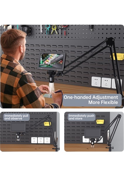 Rievbcau Esnek Mikroskop Kol Standı, Ayarlanabilir Metal Braket Madeni Para Mikroskop Montajı Dm4 Dm7 Dm9 ile Uyumlu (Yurt Dışından) modelleri