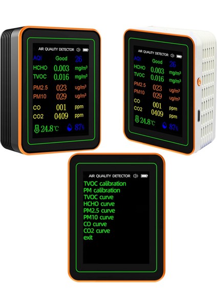 10 Hava Kalitesi Monitörü Aqı Hcho Tvoc Pm2.5 PM10 Co2 Co2 Sıcaklık ve Nem Test Cihazı Karbon Dioksit Dedektörü Beyaz (Yurt Dışından) fiyatları