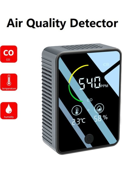 3&#39;ü 1 Arada Hava Kalitesi Dedektörü, Karbon Monoksit Sıcaklık Nem Dedektörü, Evler Için Kapalı Co Alarm Dedektörü, Araba (Yurt Dışından) indirimleri