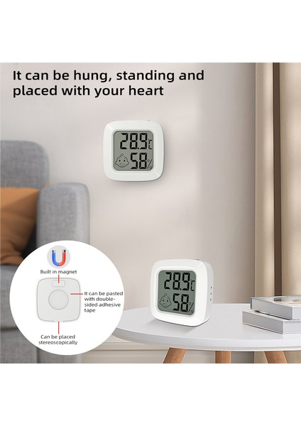 Mini LCD Dijital Termometre Higometre Macentik Sıcaklık Metre Nem Sensörü Hava Istasyonu Siyah (Yurt Dışından) indirimleri