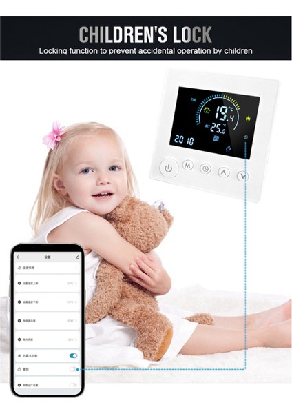 Tuya Termostat Sıcaklık Kontrolörü Su Elektrik Zemin Isıtma Trv 3A Dijital LCD Ekran Duvarı Monte (Yurt Dışından) fiyatları