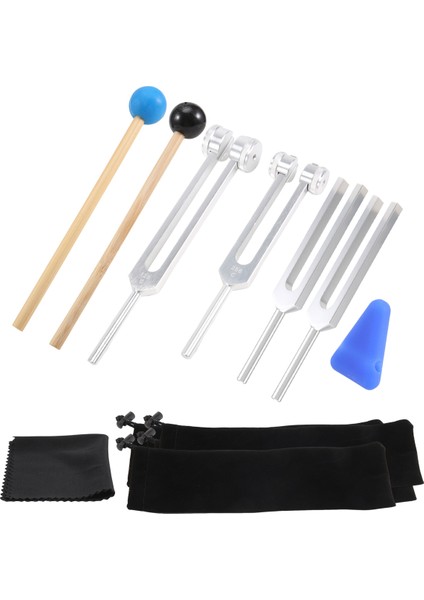 4 Ses Ses Titreşim Araçları Için Ayar Çatallı Ayar Çekiçli 4 Paket Ayar Çatal Seti (128 Hz, 256 Hz, 512 Hz, 528 Hz) (Yurt Dışından) modelleri