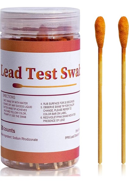 60PCS Kurşun Test Swabs, Tüm Boyalı Yüzeyler, Seramikler, Bulaşıklar, Metal, Ahşap, Kurşun Test Şeritleri Için Anında Kurşun Test Kiti (Yurt Dışından)