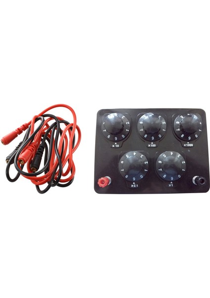 1pcs Siyah Direnç Kutusu Demir Değişken Direnç Direnç 0-9999.9 Ohm 165X125X60MM Fiziksel Öğretim ve 16PCS Muz Kablosu Ölçüm Kablo Probu Test Kurşun Test Kurşun (Yurt Dışından) modelleri