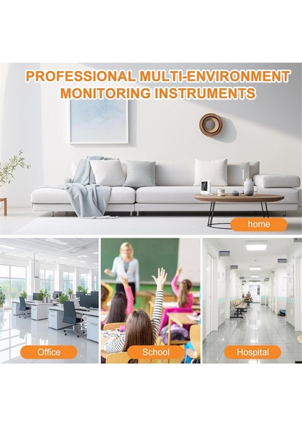 Pm2.5 ile Akıllı 7 Arada 1 Hava Kalitesi Monitörü, Alarm, Sıcaklık ve Nem Sensörleri ile Co2 Detektörü, LED Ekran (Yurt Dışından) modelleri