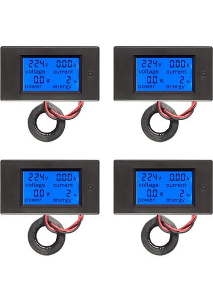 4x Ac 80-260V 100A PZEM-061 LCD Ekran Dijital Akım Voltajı Güç Enerjisi Ampermetre Voltmetre Mevcut Transformatör ile (Yurt Dışından)
