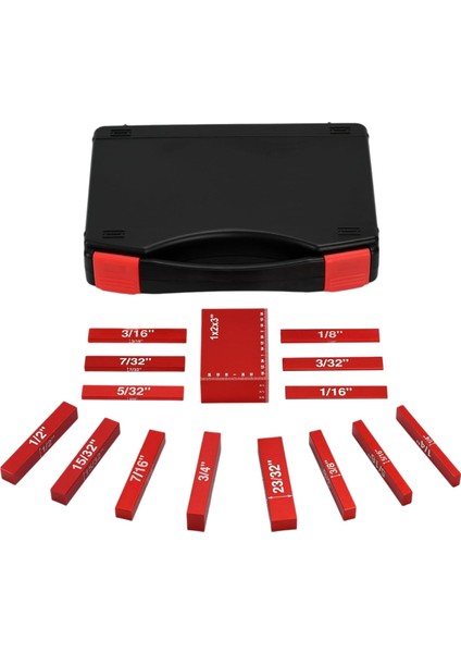 Kurulum Bloklar Ahşap Işleme Yüksekliği Gauge Set 15 Pc Set Barları, Yönlendirici Tablosu ve Tablo Testere Aksesuarları Kırmızı (Yurt Dışından)