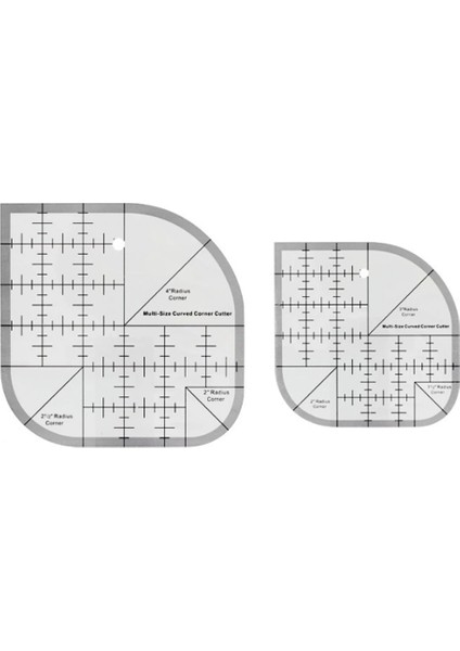 Kaymaz Kavisli Köşe Kesici Cetvel Dıy El Sanatları Patchworks Dikiş Şablonu Kapitone Aksesuarları Çok Fonksiyonlu Cetvel (Yurt Dışından)