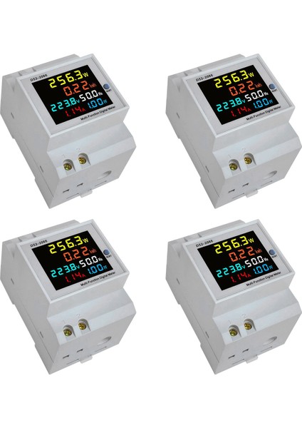 4x Din Rail Ac Monitör 6in1 250-450V 100A Voltaj Akım Güç Faktörü Aktif Kwh Elektrik Enerji Frekans Ölçer Volt (Yurt Dışından) fiyatları