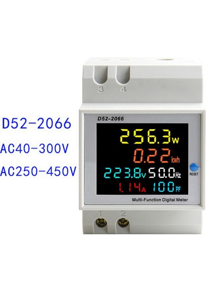4x Din Rail Ac Monitör 6in1 250-450V 100A Voltaj Akım Güç Faktörü Aktif Kwh Elektrik Enerji Frekans Ölçer Volt (Yurt Dışından) modelleri