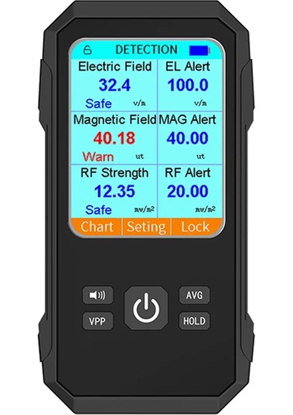 Çok Fonksiyonlu Elektrikli Manyetik Alan Rf Radyasyon Dedektörü Elektromanyetik Radyasyon Test Cihazı Radyo Frekans Ölçer A (Yurt Dışından)