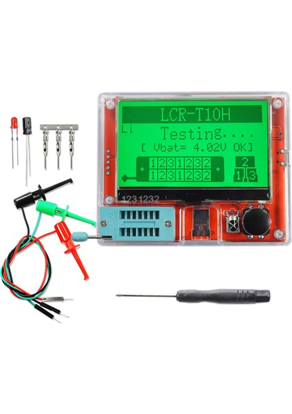 Dijital Transistör Test Cihazı Multimetre Diyot Triod Kapasitans Ölçer Mos/pnp/npn Lcr LCD Ekran (Yurt Dışından)