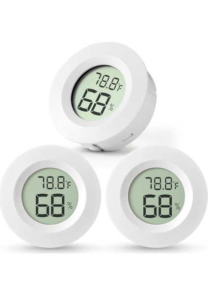 3 Pack Mini Higrometre ve Termometre, Iç Mekan Dış Mekan Dijital Nem Metre Gösterge Sıcaklığı (Yurt Dışından)