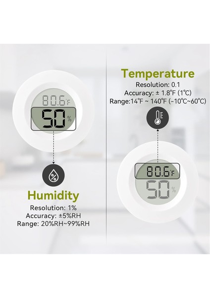 3 Pack Mini Higrometre ve Termometre, Iç Mekan Dış Mekan Dijital Nem Metre Gösterge Sıcaklığı (Yurt Dışından) modelleri