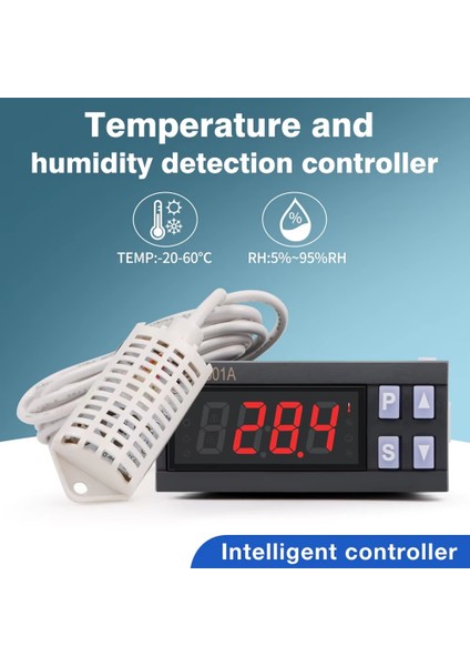 7801A Inkübasyon Sıcaklığı ve Nem Kontrolörü Dijital Termostat Nem Kontrolü Temp Sensörü Kontrol Inkübatör (Yurt Dışından) fiyatları