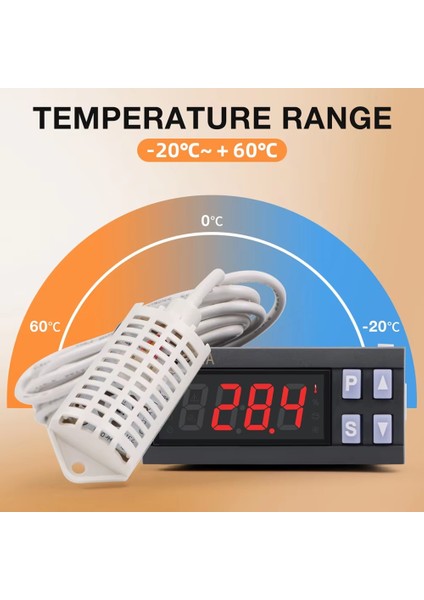 7801A Inkübasyon Sıcaklığı ve Nem Kontrolörü Dijital Termostat Nem Kontrolü Temp Sensörü Kontrol Inkübatör (Yurt Dışından) modelleri