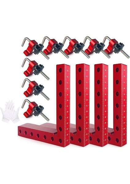 90 Derece Kelepçe Köşe Kelepçesi - Ahşap Işlemesi Için Sağ Açı 4 Pack 5.5 Inç Alüminyum Alaşım Köşe Kelepçesi Ahşap Çalışma Aletleri (Yurt Dışından)