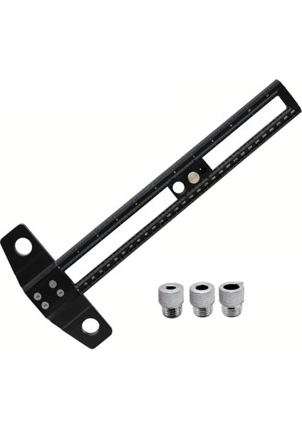 2 Delek Konumlandırma Puanlama Skoru Cetvel Alüminyum Alaşım Scriber Işaretleme Göstergesi 6/8/10MM Matkap Kılıfı 30CM (Yurt Dışından)