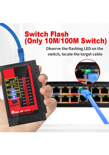 Tooltop ET605 Ağ Kablo Test Cihazı Poe Qc Lan Kablo Eşleştirme Kontrolü Tarama Kablosu Kablosu Kablo Test Cihazı Ağı Onarım Tespiti (Yurt Dışından) fırsatları