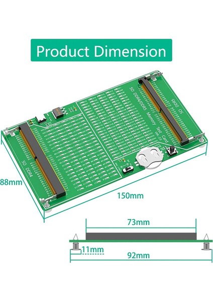 Yani Ddr4/5 Bellek Test Cihazı Dizüstü Bilgisayar Bellek Testi Teşhis Adaptörü Pcb Devre Testi Aracı Bellek Test Merkezi (Yurt Dışından) modelleri