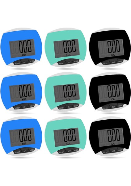 Yürüyüş Adımı Sayımı Için 9 Paket Basit Pedometre, Kalori Tüketimini Kaydetmek Için Taşınabilir Klipsli Adım Izleyici (Yurt Dışından)