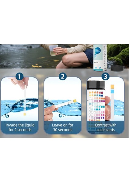 Içme Suyu Için 14 1 Arada Su Testi Kiti, Musluk Için, Içme Suyu Için Ev Su Testi Kitleri, Su Sertliği Testi Kiti A (Yurt Dışından) fiyatları