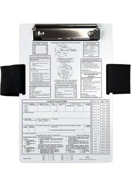 Ifr Pilot Pano, Yükseltilmiş Alüminyum Diz Pad Havacılık Metal Klipsi, Yardımcı Kalem Tutucu ve Konforlu Naylonsticker Kayış (Yurt Dışından)