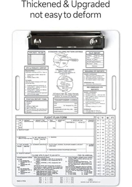 Ifr Pilot Pano, Yükseltilmiş Alüminyum Diz Pad Havacılık Metal Klipsi, Yardımcı Kalem Tutucu ve Konforlu Naylonsticker Kayış (Yurt Dışından) indirimleri
