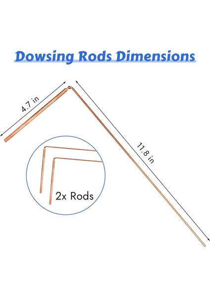 Dowsing Çubukları, 2 Adet Dowsing Çubukları Bakır Manevi, Bakır Dowsing Çubukları Su Bulmak Için Çubukları Ayırın, Altın Tespit (Yurt Dışından) modelleri