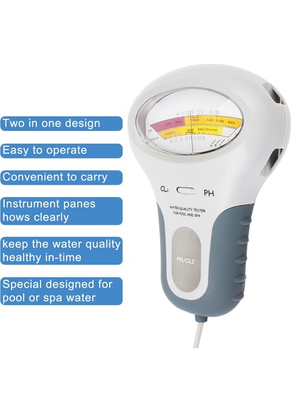 2 Arada 1 Su Kalitesi Test Cihazı PC-102 Yüzme Havuzu Spa Su Klor Test Cihazı Cl2 Ölçüm (Yurt Dışından) fiyatları