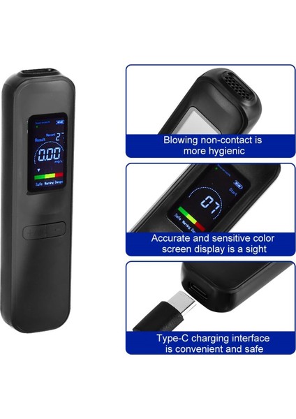 Portatif Breathalyzer Test Cihazı Ile Dokunlu Breathalyzer LED Ekran Kişisel Nefes Alkol Test Cihazı (Yurt Dışından) modelleri