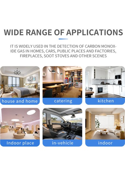 Taşınabilir Elektrokimyasal Sensör Co Test Merkezi LCD Ekran Ppm Dedektörü Sesli Işık Alarmı ve Düşük Pil Hatırlatıcı Beyaz (Yurt Dışından) indirimleri