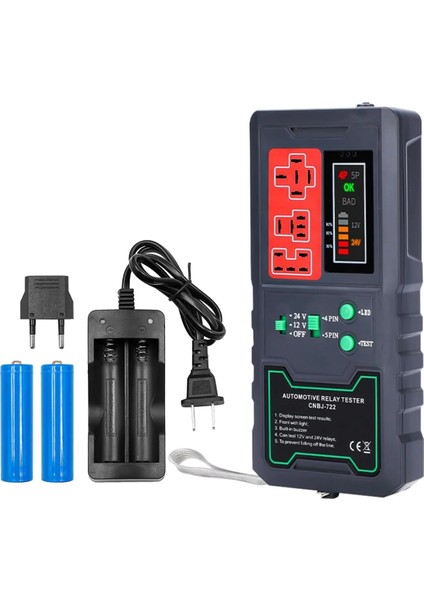 24V 12V Pil Test Cihazı Röle Analizör Alternatör Damalı Araç Kranma Şarj Sistemi Teşhis Aracı Arabalar Için (Yurt Dışından)