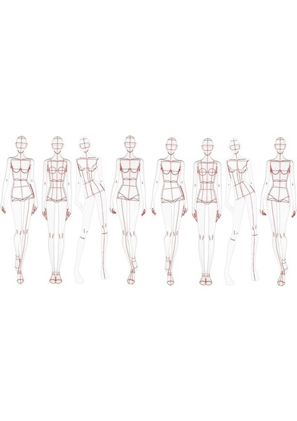 Moda Illüstrasyon Cetvel Eskiz Şablonu Dikiş Cetveli Insansı Desen Ölçen Kıyafetler, B (Yurt Dışından) indirimleri